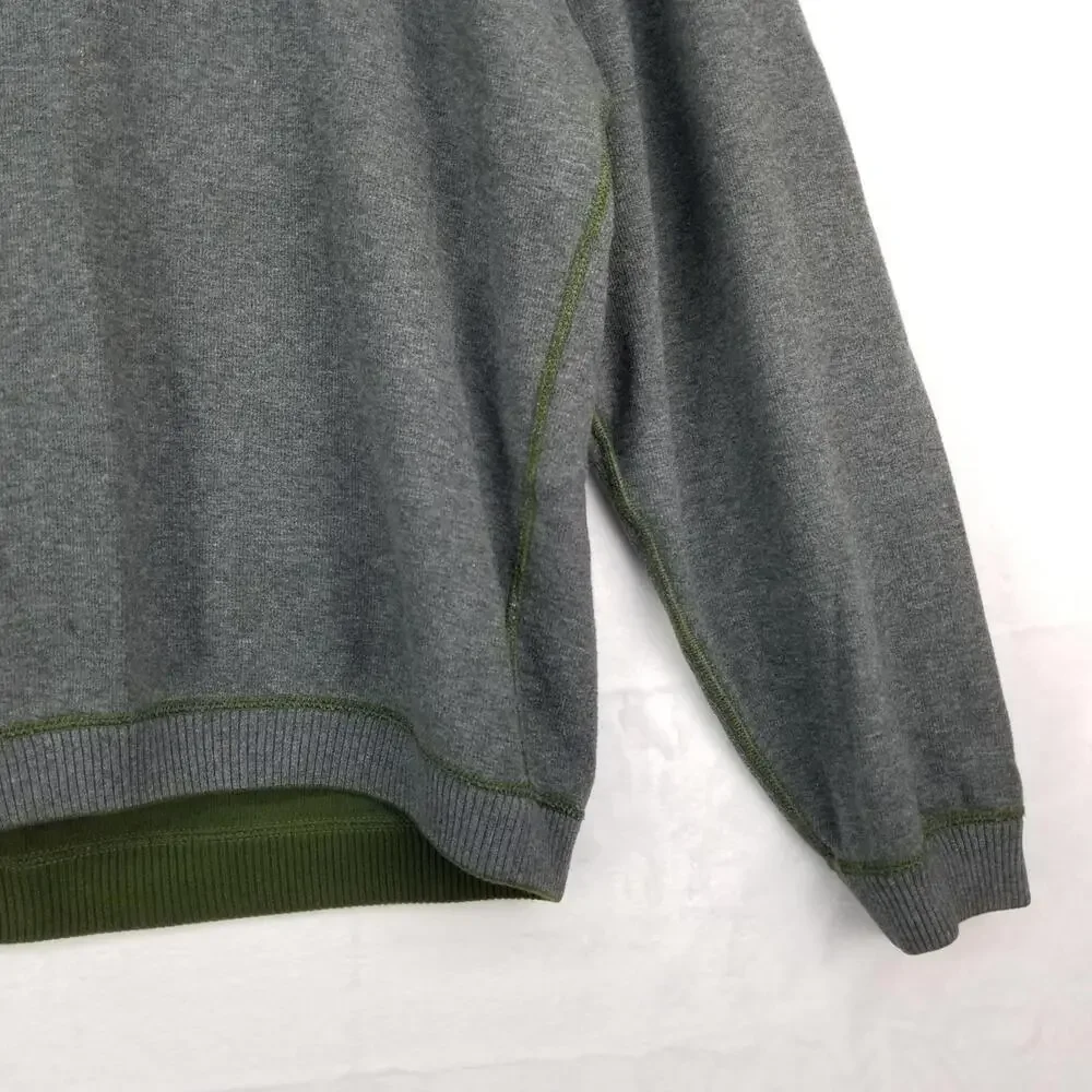 Tommy Bahama 1/4 Zip Reversible Sweater XL Gray Green‎